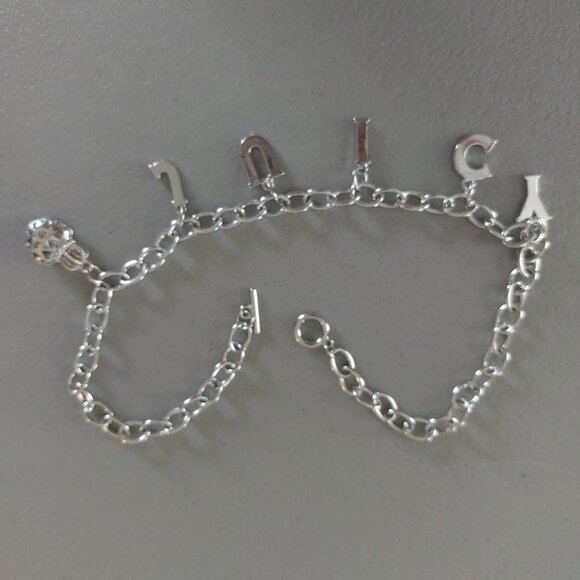 VTG Juicy Couture Necklace Y2K Pave Crystals Heart Lock Crown Charm Silver Tone - Picture 13 of 14